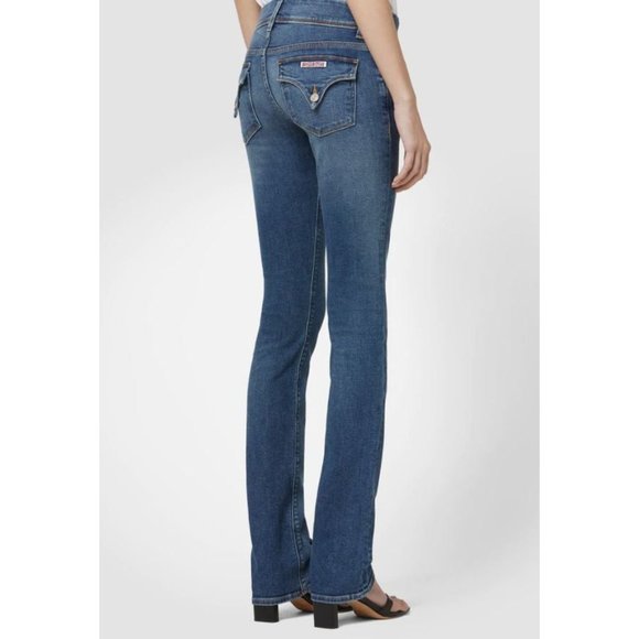 HUDSON Beth Mid-Rise Baby Bootcut Jean Size 31 Women's Distressed Blue Size 12 - Picture 3 of 13